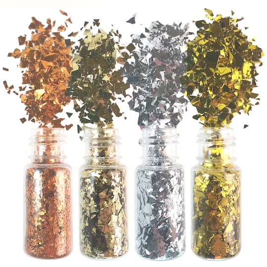 6 Pack: Blue Moon Studio™ UV Resin Craft Metallic Glitter Flakes Set